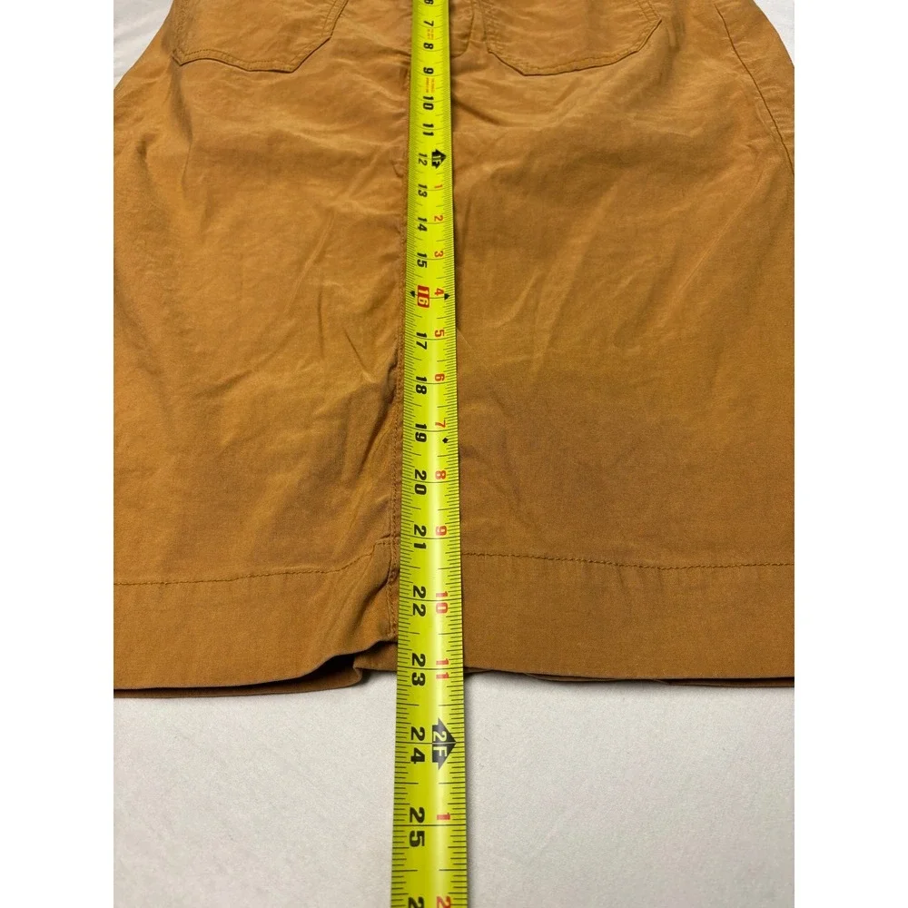 Maeve Anthropologie Mustard Yellow Utility Midi Pencil Skirt Womens XS W26‎ L23